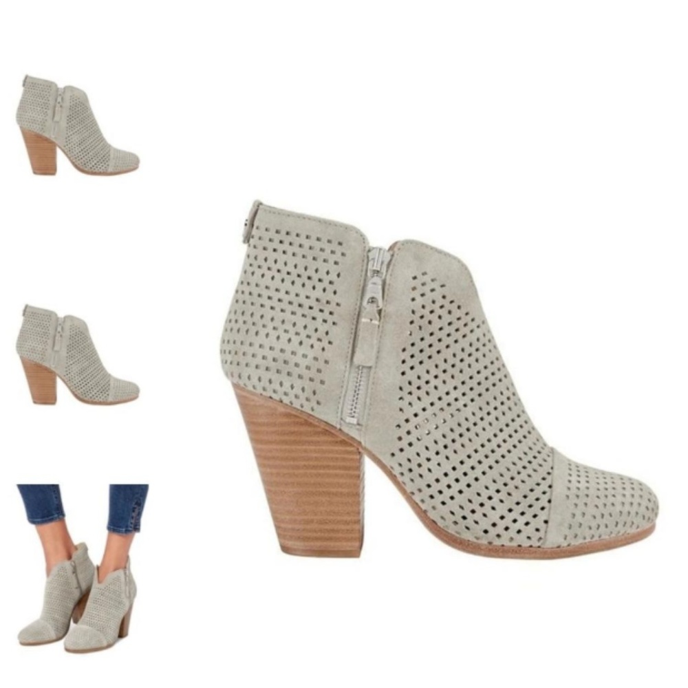 NEW Rag & Bone Grey Margot Perforated Booties